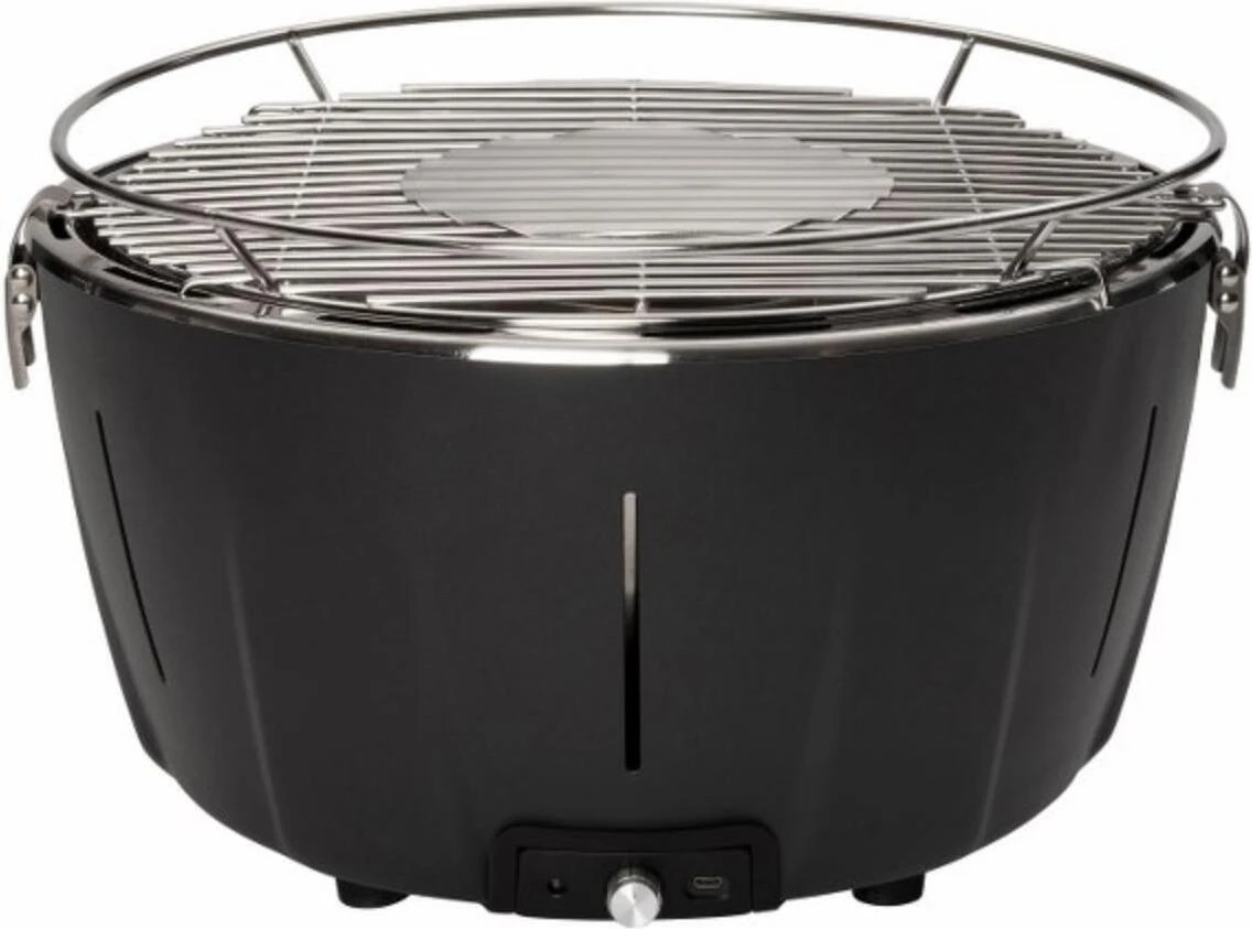 Intratuin Houtskool Barbecue Rookvrij Zwart D 33 H 23 Cm