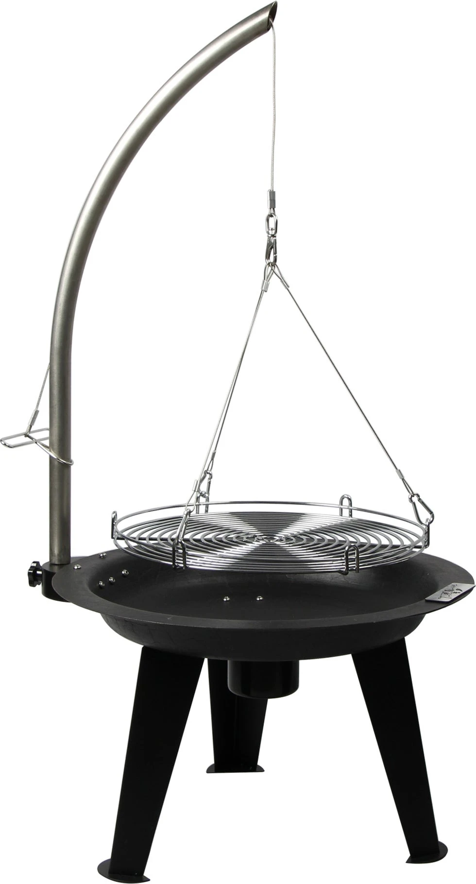 Intratuin Houtskoolbarbecue Hangend Zwart D 70 H 136 Cm